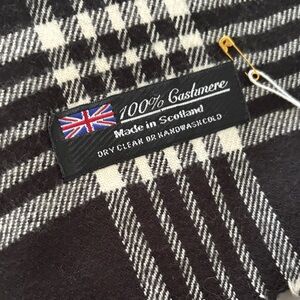 Black and White Tartan Plaid Scottish Cashmere Scarf - Unisex